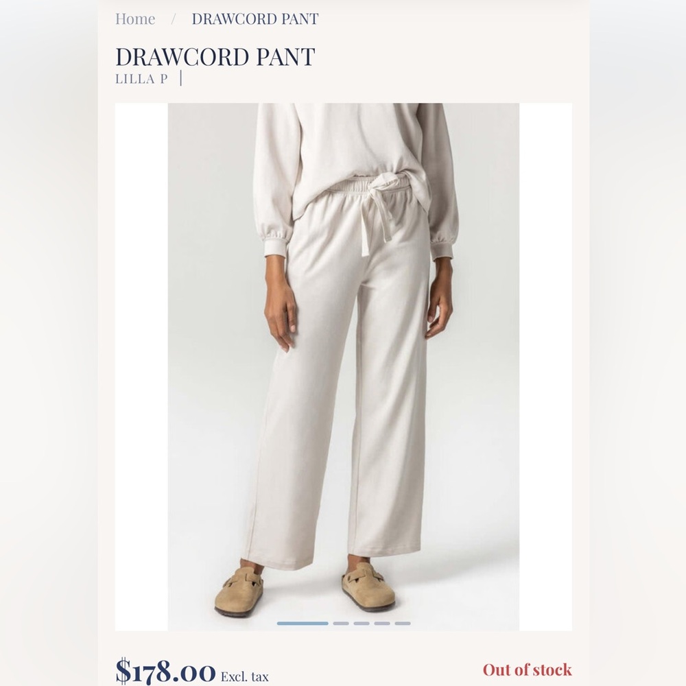 Lilla P Women's Alabaster Drawcord Pant